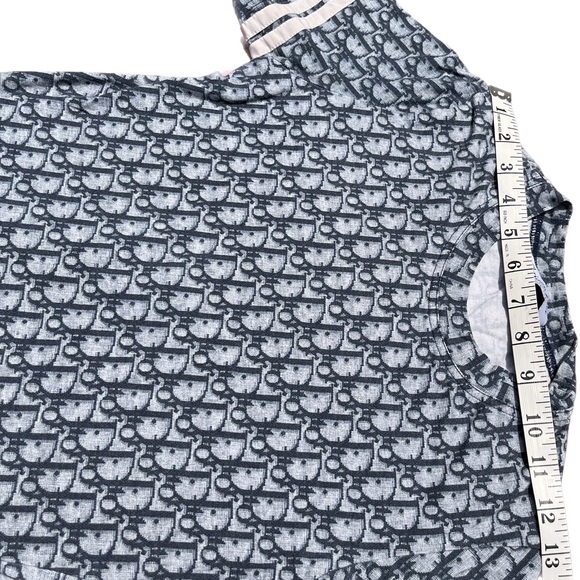 DIOR • AUTHENTIC Y2K VINTAGE MONOGRAM BLUE BABY TEE XS/XXS - Picture 3 of 9